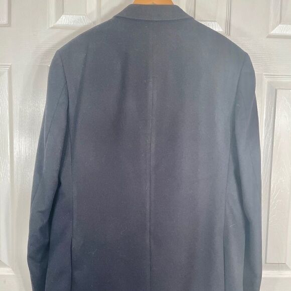 100% BLACK WOOL 2 BUTTON BLAZER by M&S Size 44L - Picture 4 of 6